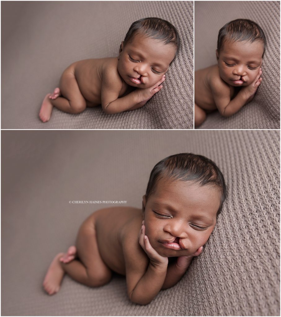 newborn posing in new orleans, louisiana