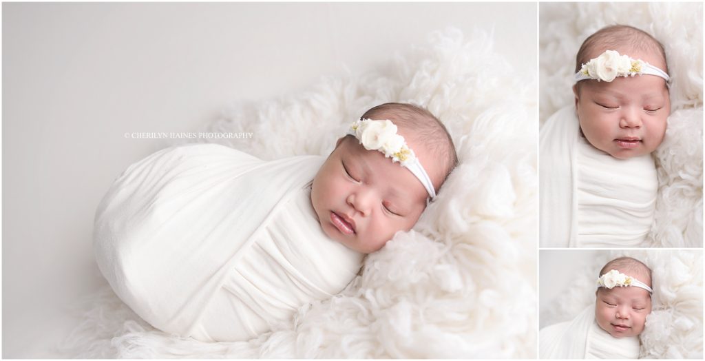 newborn baby girl photographed by cherilyn haines photography