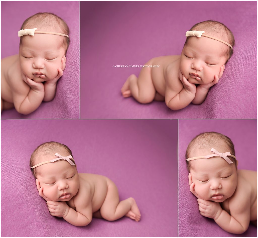 newborn photography; side lying pose