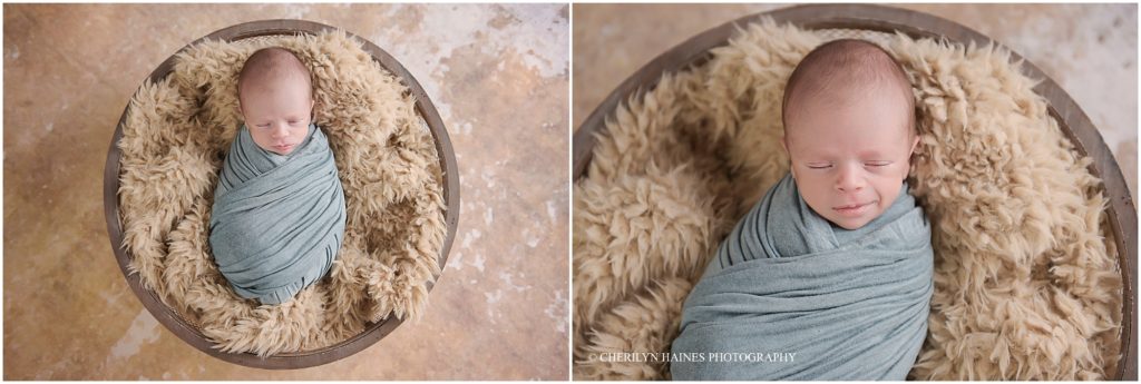 smiling newborn portraits