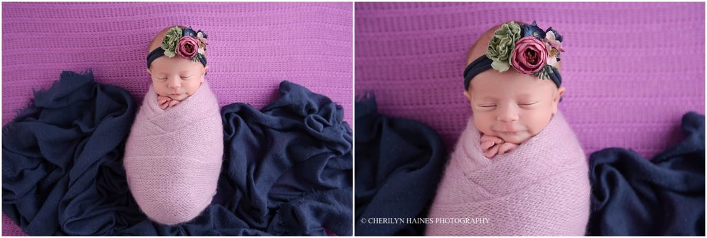 smiling newborn portraits in baton rouge, louisiana