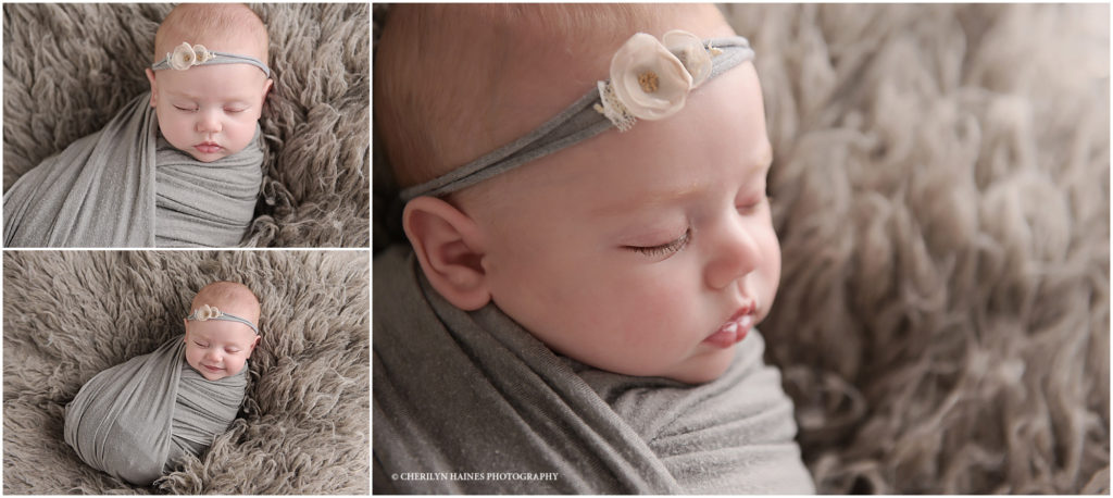 smiling newborn portraits