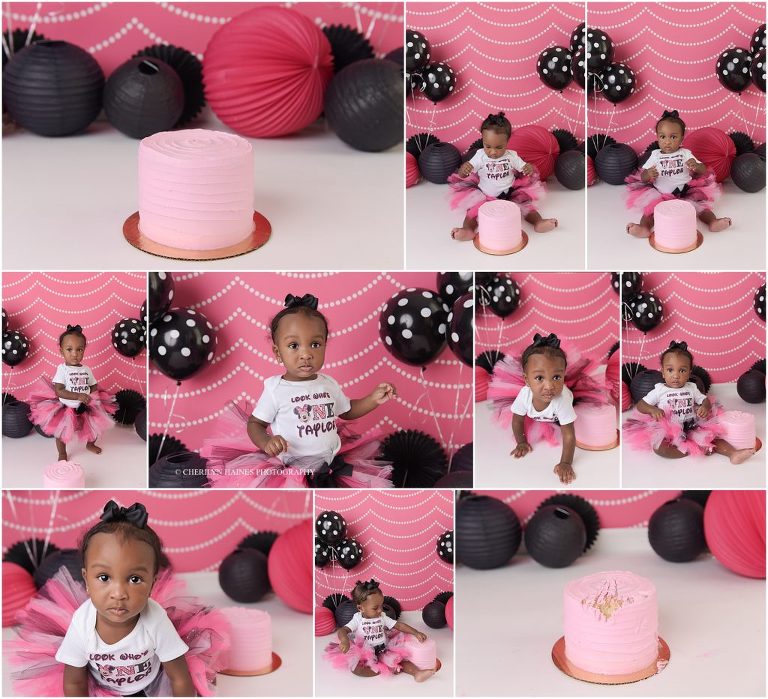 minnie mouse themed cake smash session with cherilyn haines photography in baton rouge, louisiana