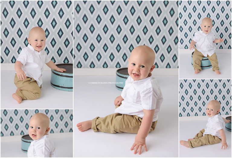 1 year old portraits with baby boy in baton rouge, louisiana