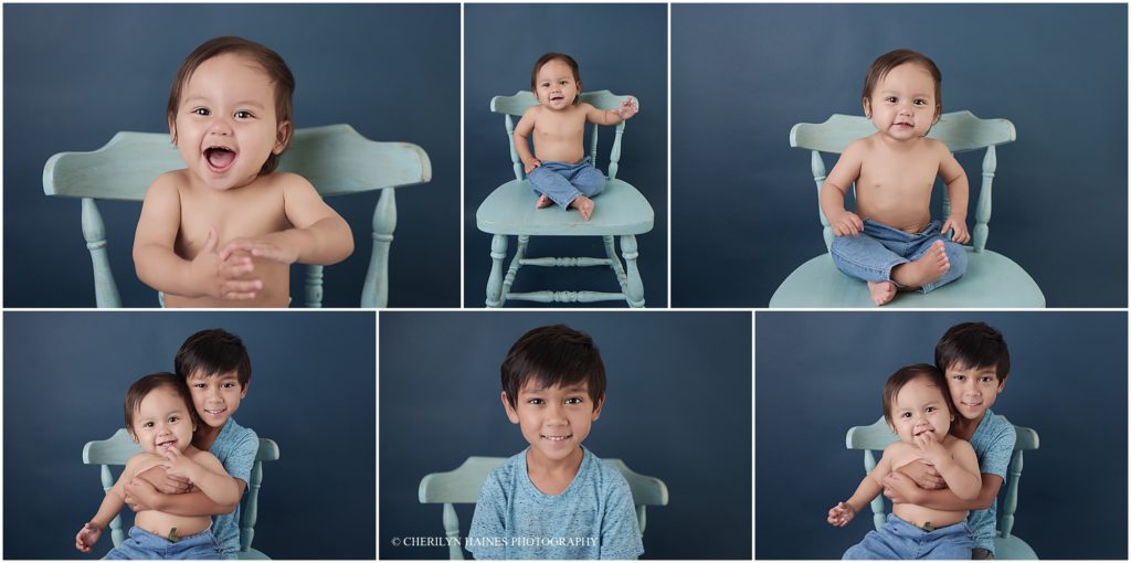 1 year portraits with brother in baton rouge with cherilyn haines photography