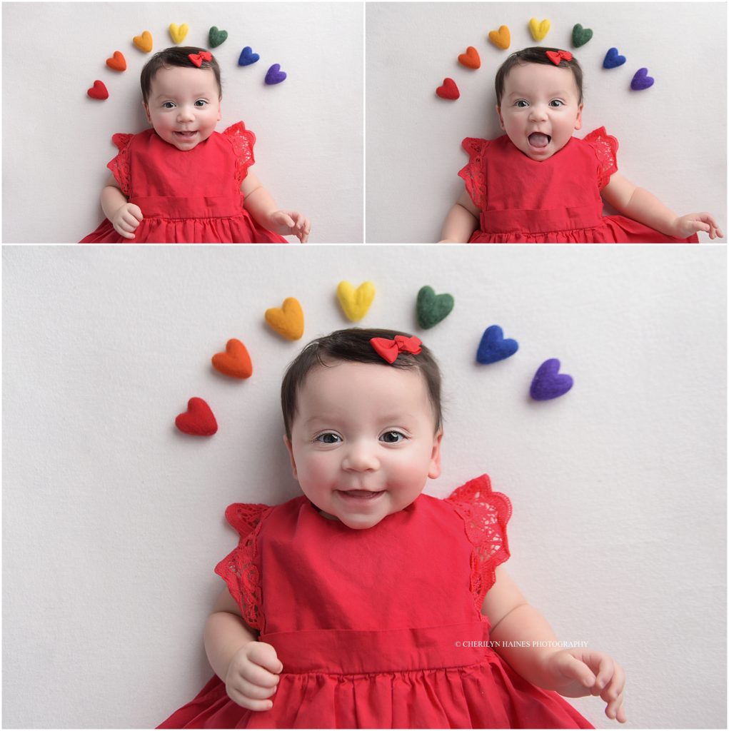 rainbow baby themed 6 month portraits with cherilyn haines photography in new orleans, louisiana
