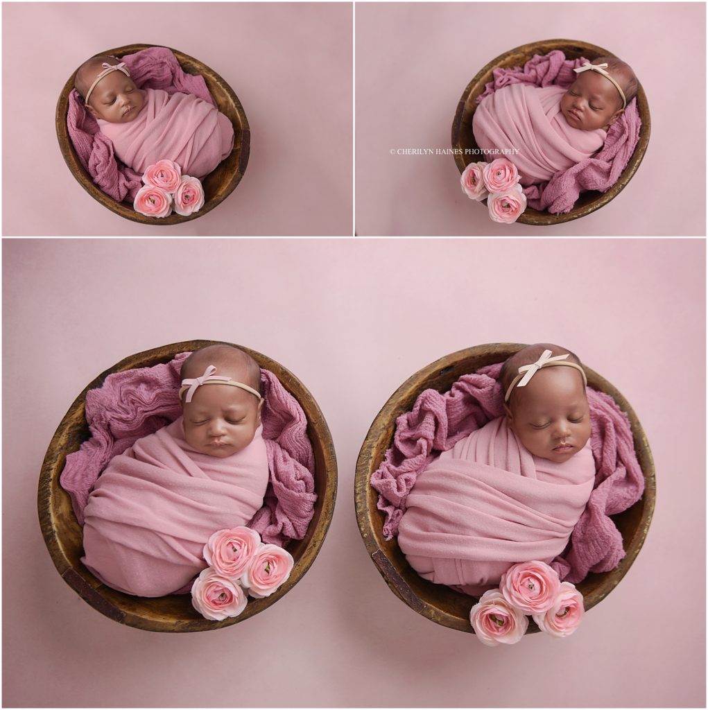 5 week old newborn twin girls photographed by cherilyn haines in baton rouge, louisiana