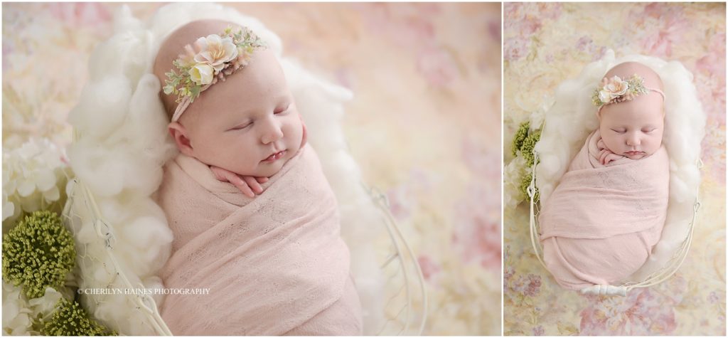 fine art newborn portrait session in louisiana