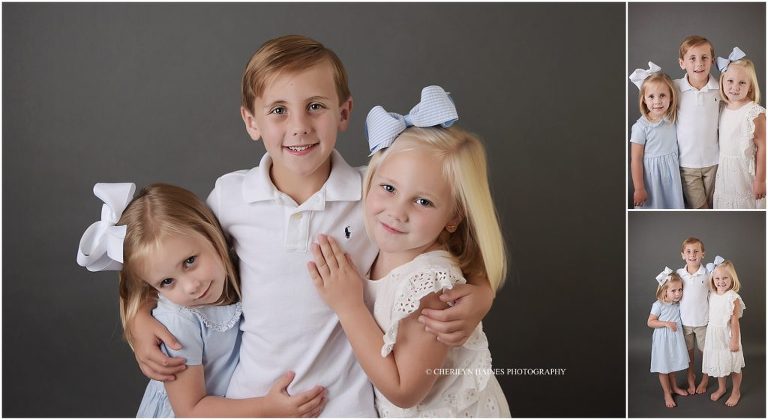 3 siblings photographed together by cherilyn haines photography in new orleans, louisiana