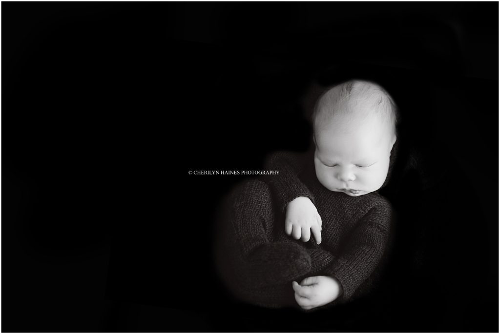 black and white fine art newborn portraits with cherilyn haines photography in baton rouge, louisiana; servicing denham springs, hammond, new orleans, lafayette, lake charles, houston, baton rouge, walker, and new roads, louisiana