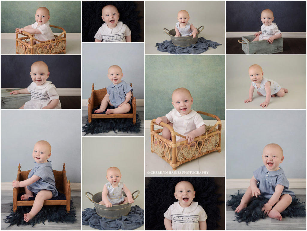 10 month old baby boy is photographed by Cherilyn Haines. Cherilyn is a maternity, newborn, and baby photographer in the Baton Rouge, Louisiana area.