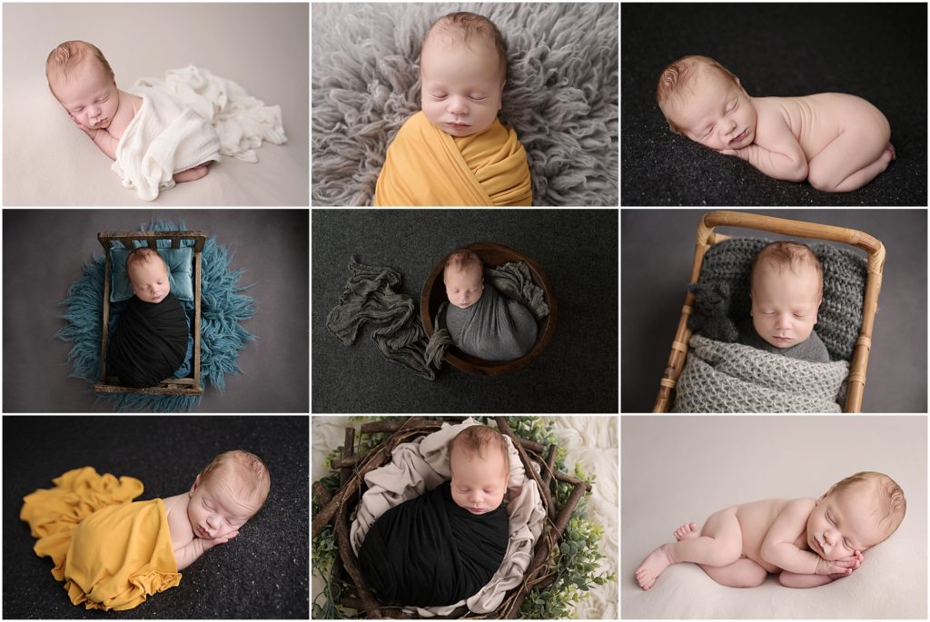non-traditional color themed newborn portrait session in Baton Rouge, Louisiana with Cherilyn Haines Photography