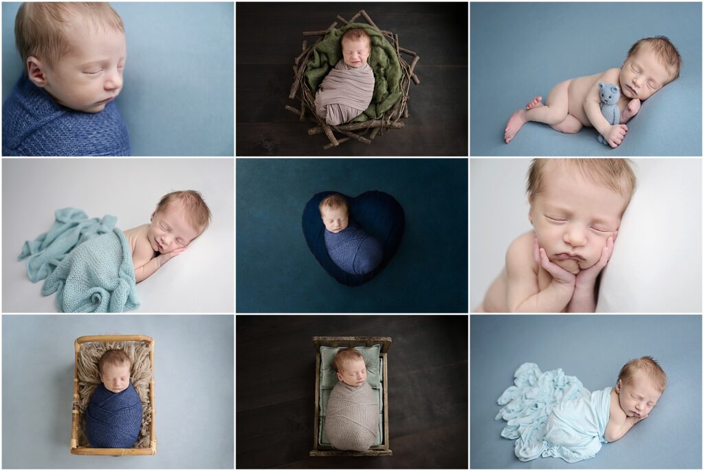 16 day old newborn baby boy is photographed by cherilyn haines photography at her studio in baton rouge, louisiana. 