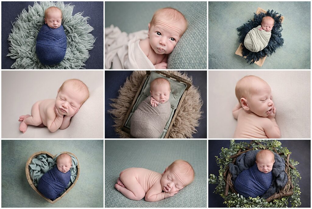 two week old newborn baby boy is photographed by Cherilyn Haines Photography at her studio. Cherilyn is a fine art maternity, newborn, and baby photographer who services Baton Rouge, Denham Springs, New Orleans, Hammond, Lake Charles, Lafayette, and Gonzales, Louisiana, as well as Houston, Texas.