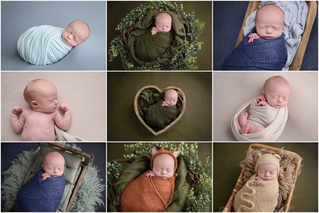 14 day old newborn baby boy is photographed by cherilyn haines at her studio in baton rouge, louisiana