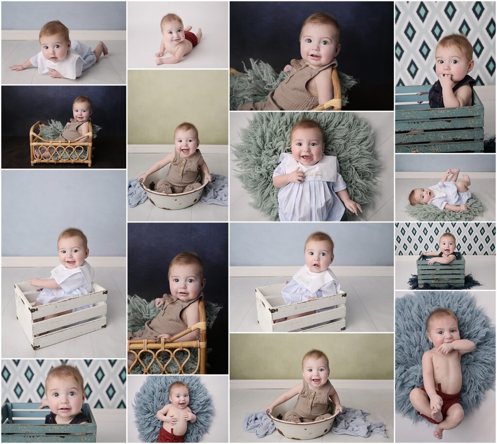 6 month old baby boy is photographed by Cherilyn Haines Photography in baton rouge, louisiana. Cherilyn is a maternity, newborn, and baby photographer serving Baton Rouge, Denham Springs, New Orleans, Lafayette, Lake Charles, Gonzales, and Metairie.