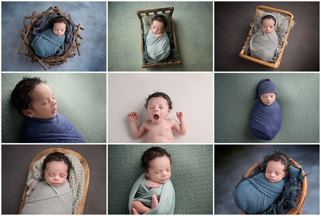 two week old newborn baby boy is photographed at Cherilyn Haines photography's studio in Baton Rouge, Louisiana.