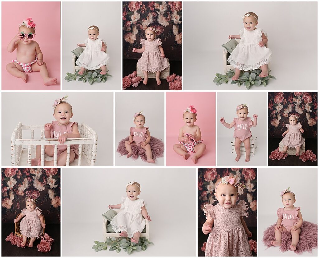 1 year session photographed by Cherilyn Haines Photography at her studio in Baton Rouge, Louisiana
