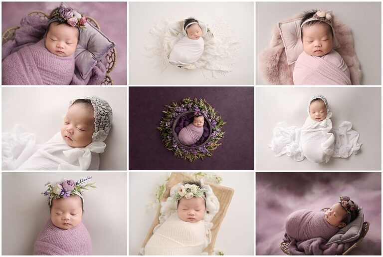 24 day old newborn baby girl photographed by Cherilyn Haines photography at her newborn session in Baton Rouge, Louisiana.
