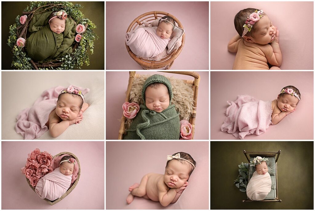 15 day old newborn baby girl is photographed by Cherilyn Haines photography at her studio in Baton Rouge, Louisiana. Cherilyn Haines is a fine art maternity, newborn, and baby photographer in Louisiana.