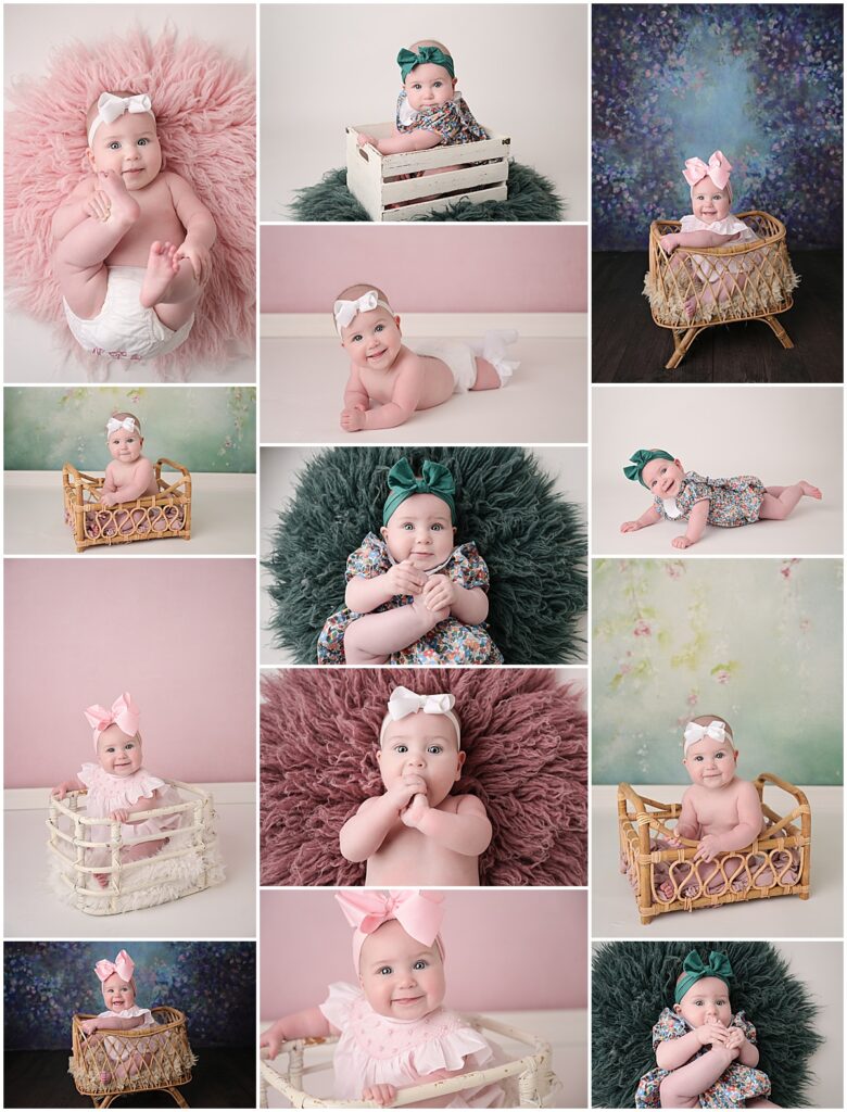portraits of a 6 month old baby girl session with Cherilyn Haines photography in Baton Rouge, Louisiana. 