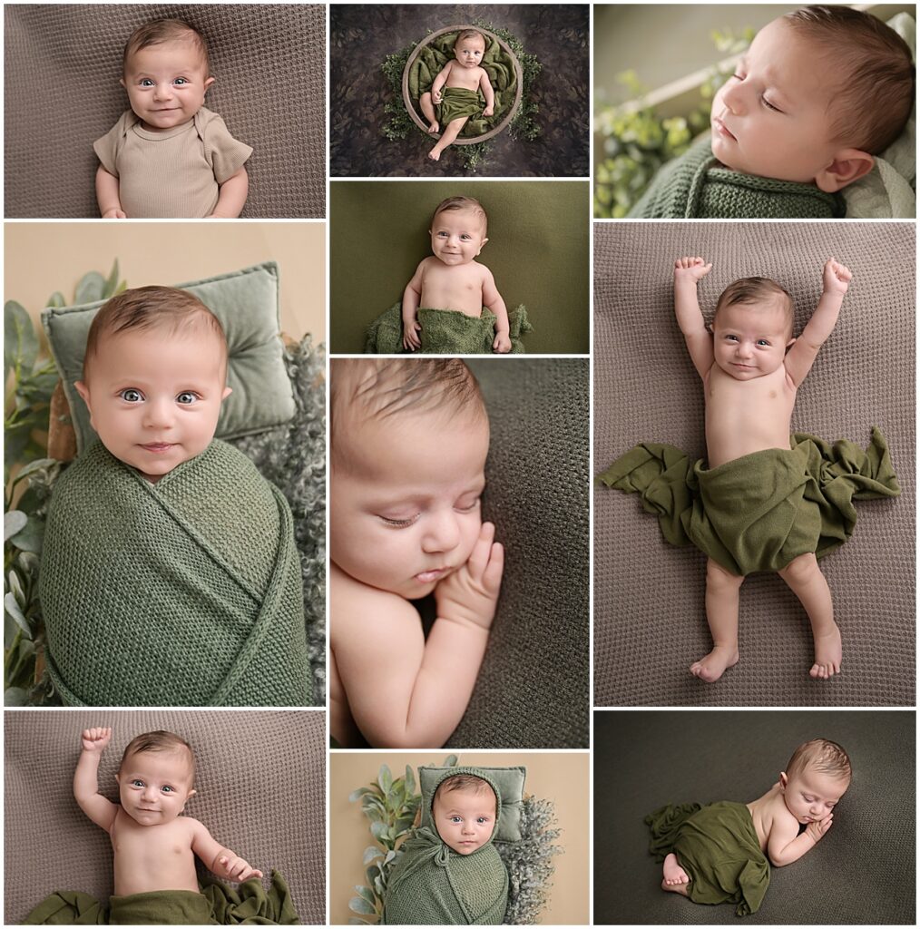 Two month old baby boy is photographed by Cherilyn Haines photography at her studio in Baton Rouge, Louisiana.