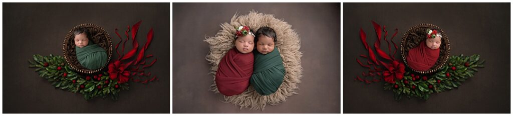 Christmas themed newborn portraits with Cherilyn Haines Photography in Baton Rouge, Louisiana