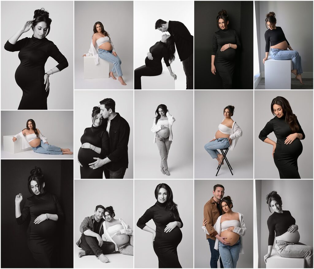 Editorial style studio maternity portrait session in Baton Rouge, Louisiana with Cherilyn Haines Photography