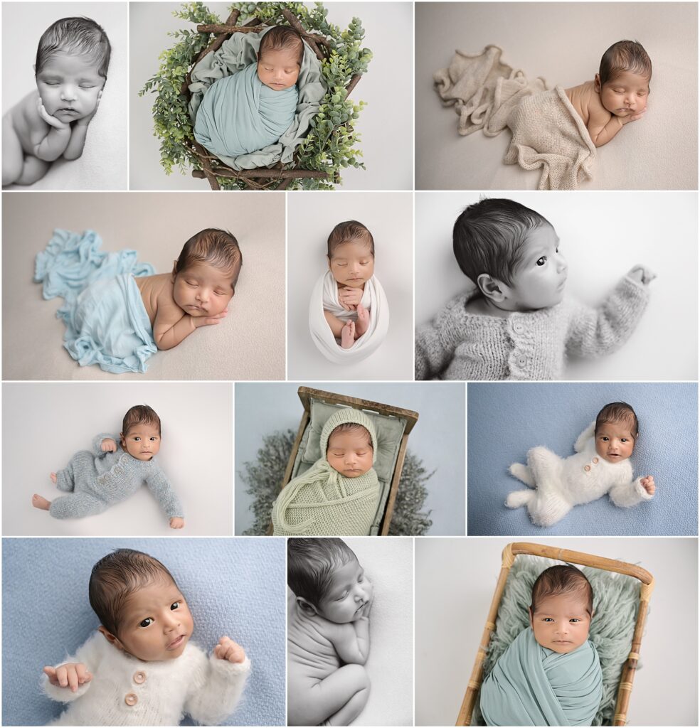 19 day old awake newborn baby boy is photographed in Baton Rouge, Louisiana with Cherilyn Haines Photography