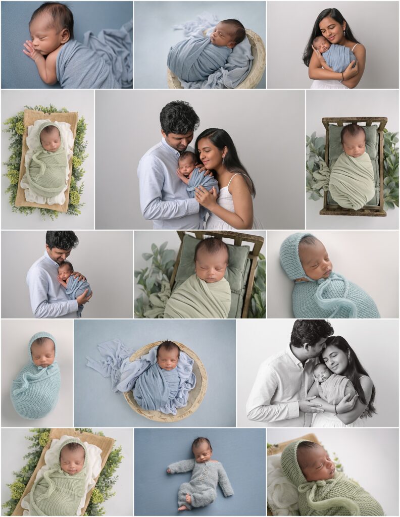 newborn baby boy is photographed snuggling with his mom and dad at his studio session with Cherilyn Haines Photography in Baton Rouge, Louisiana