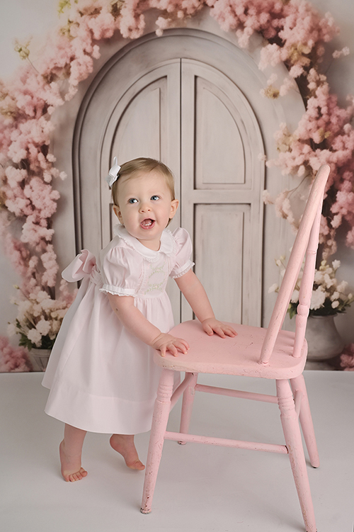 Fine art baby portrait photographed in Baton Rouge Louisiana with soft studio lighting