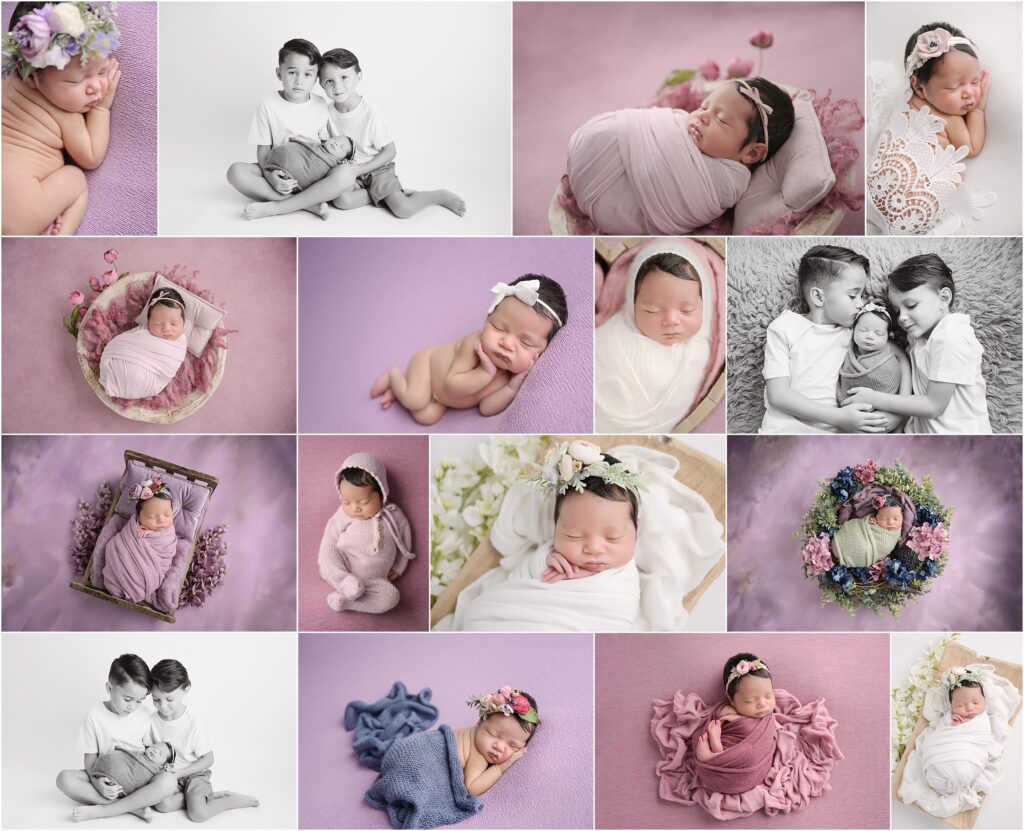 newborn portrait session of an 8 day old baby girl at Cherilyn Haines Photography's studio in Baton Rouge, Louisiana
