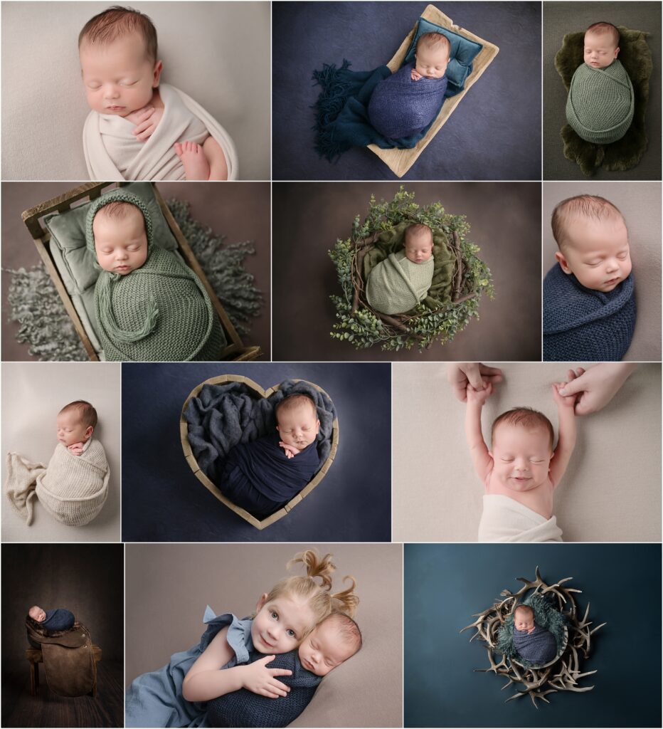 15 day old newborn baby boy is photographed by cherilyn haines photography at her studio in baton rouge, louisiana; newborn photographed with big sister; newborn photographed on saddle