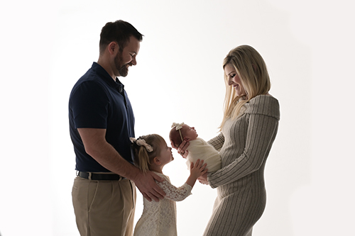 silhouette newborn family portrait by Cherilyn Haines Photography in Baton Rouge 