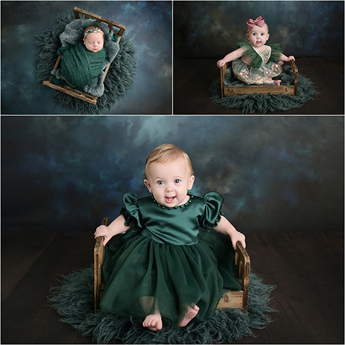 Baby milestone portrait from a baby's first year photography session in Baton Rouge