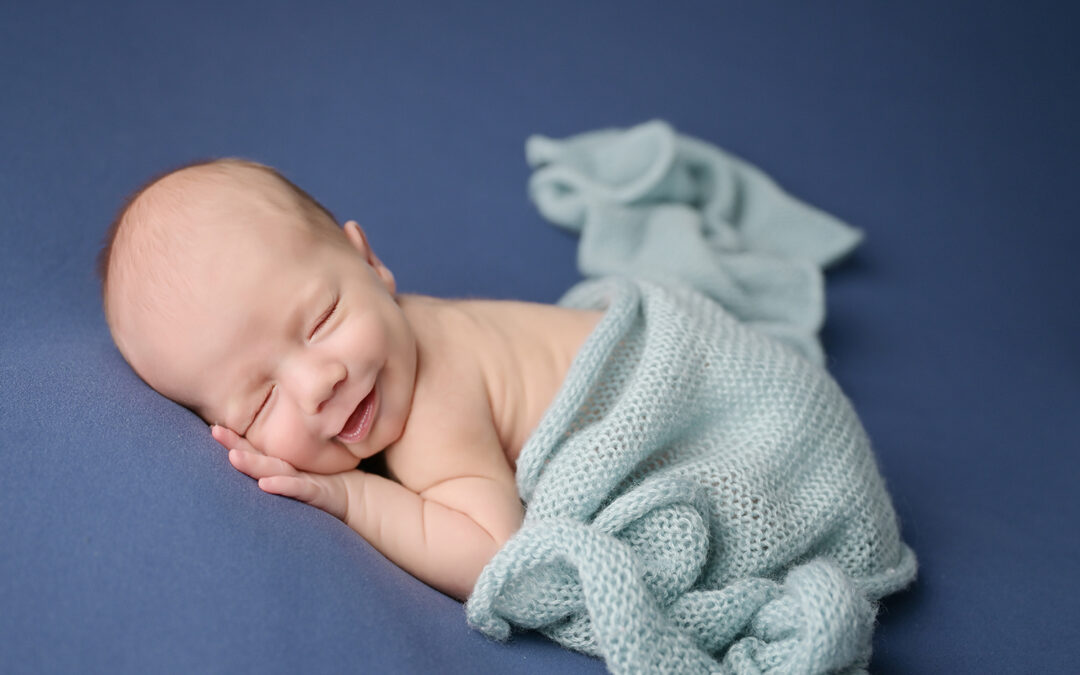 Baton Rouge Newborn Photographer | 14 Day Old Baby Boy Session in Blue, Green & Neutral Tones